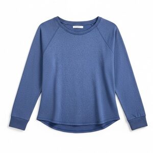 4/$20 Live Love Lounge Blue Raglan Sleeve Knit Top Medium Stretch Lounge Shirt